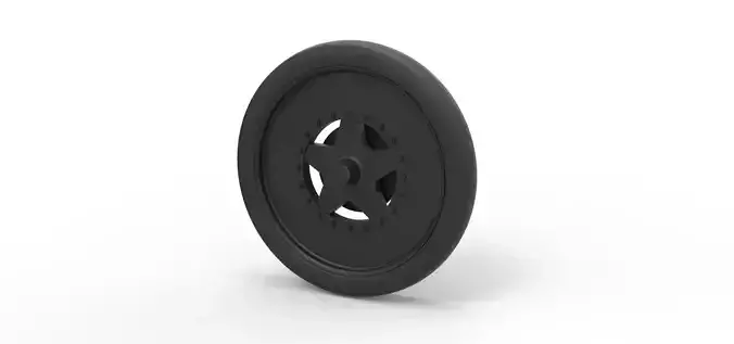Front wheel from dragster 3D print model