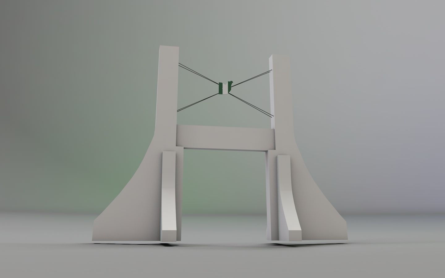 Capital gate low Low-poly 3D model_8