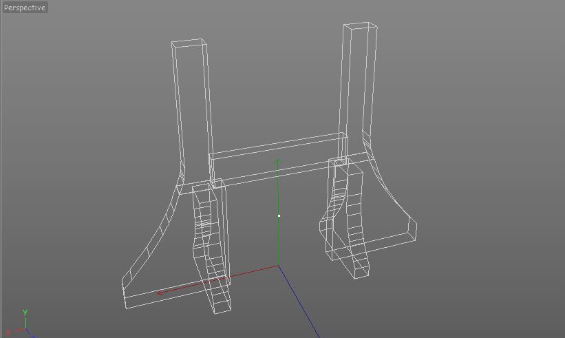 Capital gate low Low-poly 3D model_4