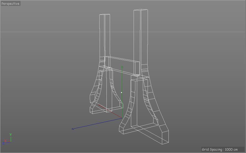 Capital gate low Low-poly 3D model_5
