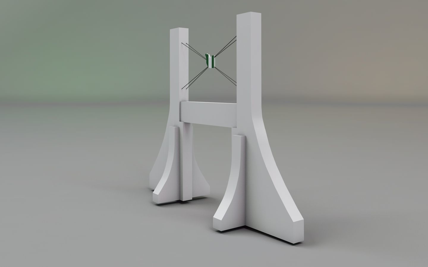 Capital gate low Low-poly 3D model_7