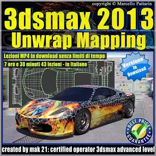 3dsmax 2013 Unwrap Mapping v 8 1 Italiano MP4 3D model