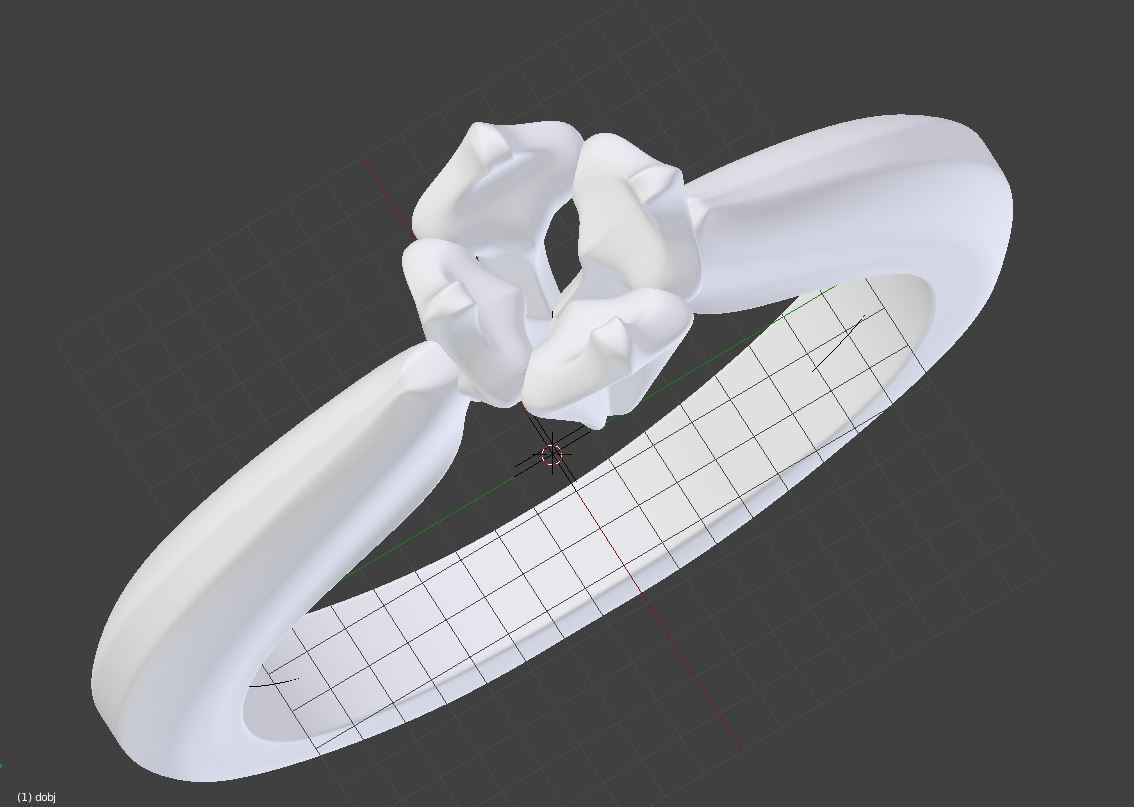 Tulip Ring 3D print model_4