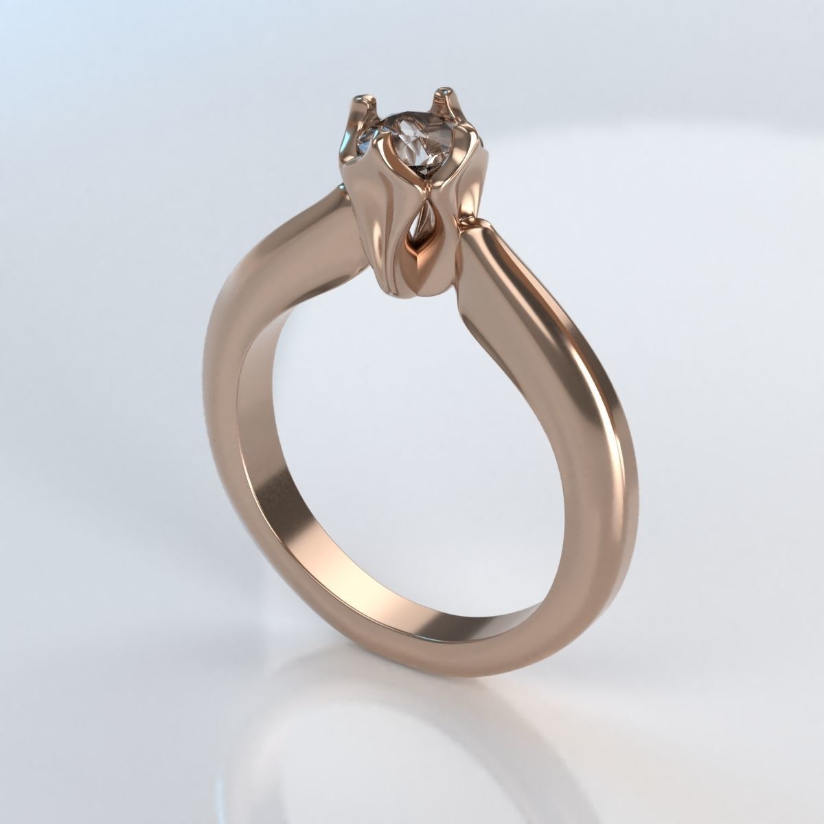 Tulip Ring 3D print model_1