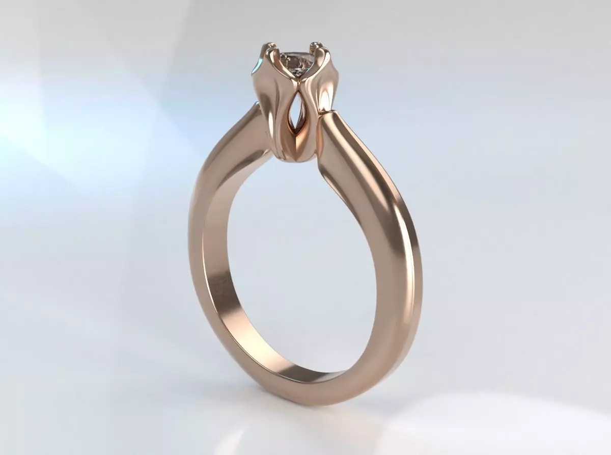 Tulip Ring 3D print model_0
