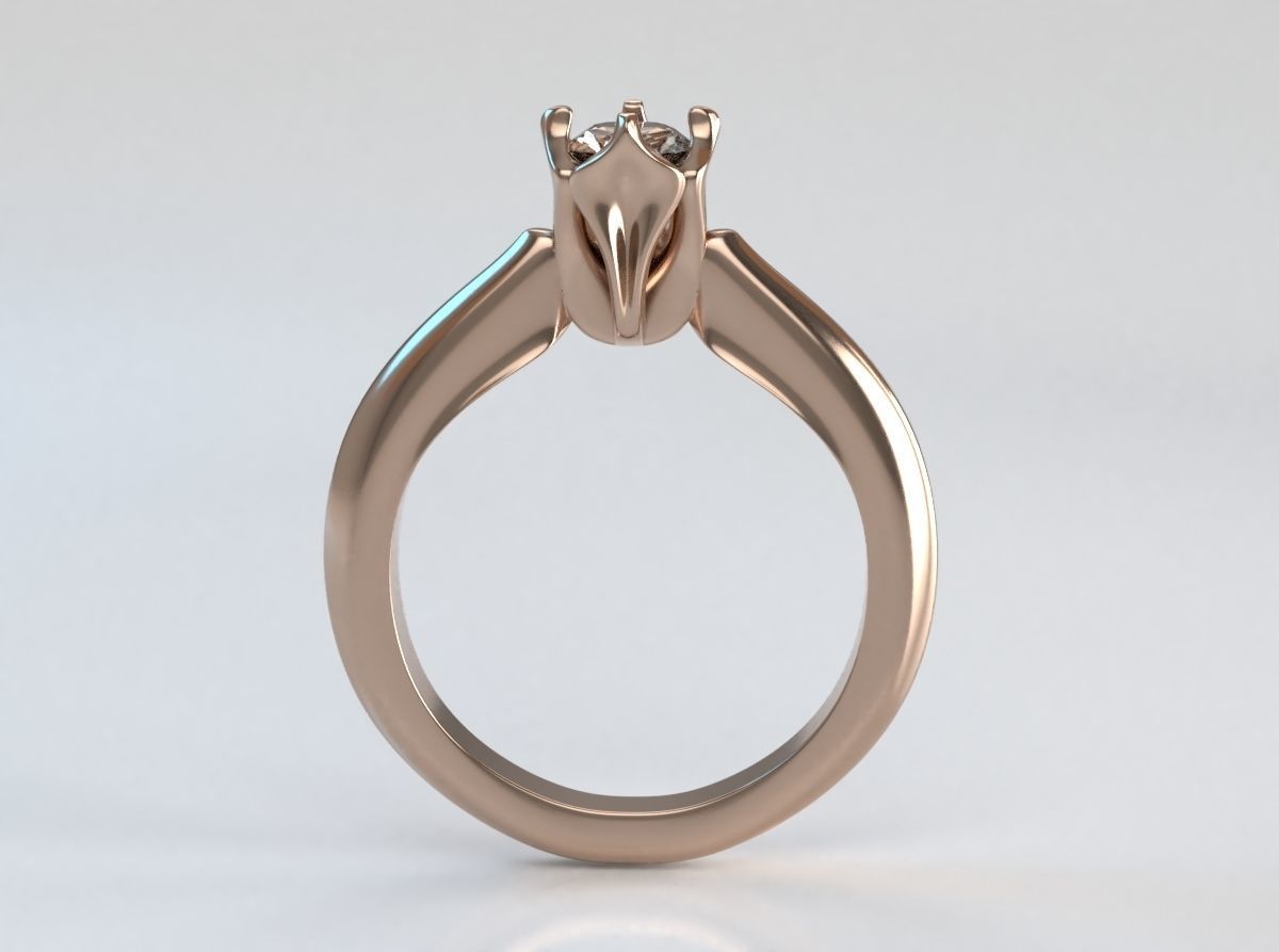Tulip Ring 3D print model_3