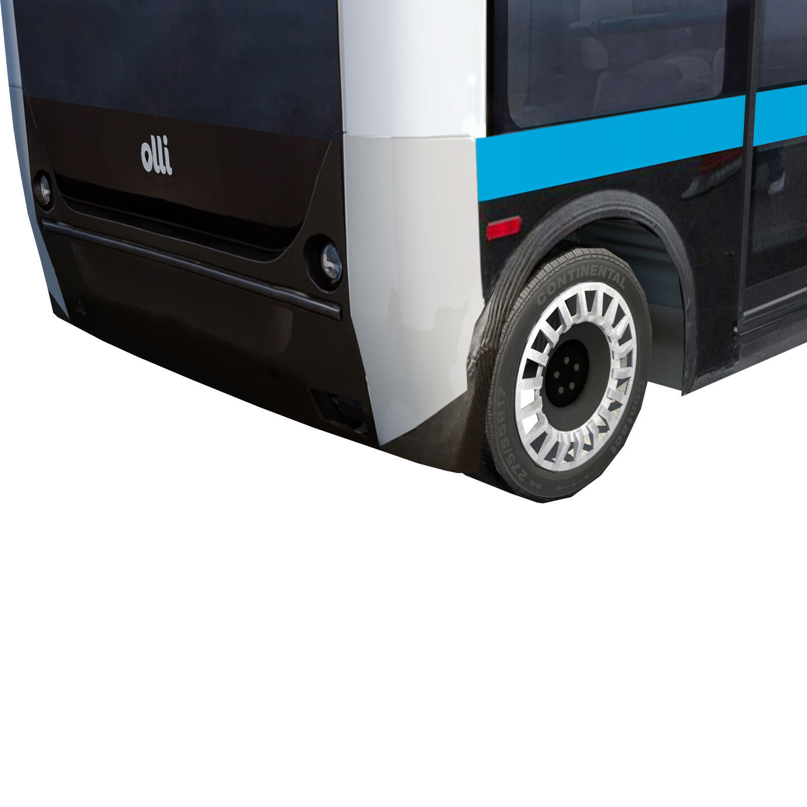 Driverless shuttle Olli low poly model Low-poly 3D model_7
