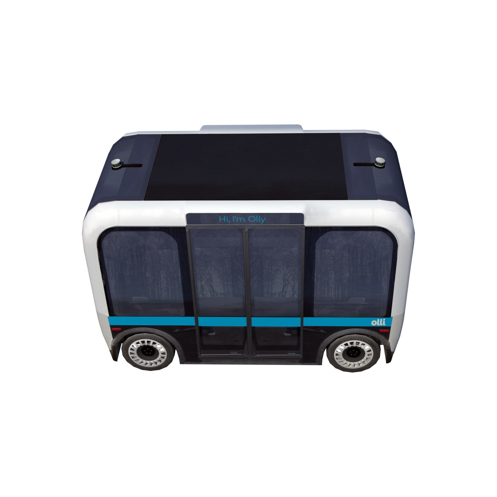 Driverless shuttle Olli low poly model Low-poly 3D model_4