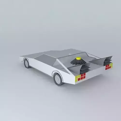 DeLorean Back to the Future style Version 2 Free 3D model