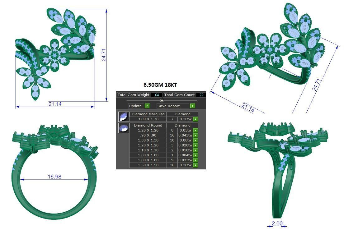 Women ring 3dm stl render detail 3D print model 3D print model_1