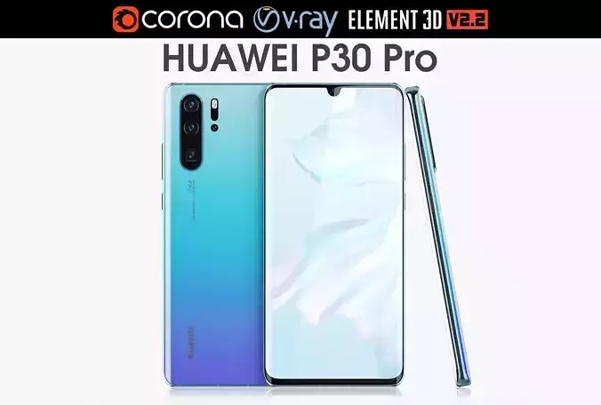 Huawei P30 Pro Breathing Crystal 3D model