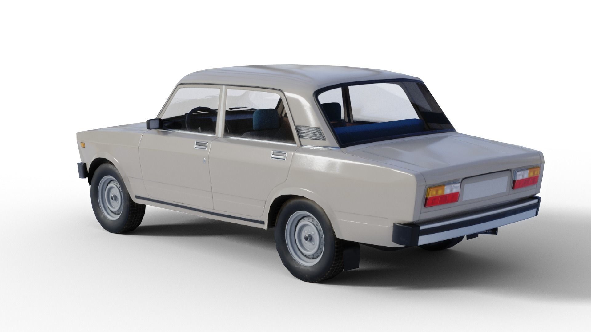 Lada Riva Low Poly Low-poly 3D model_1