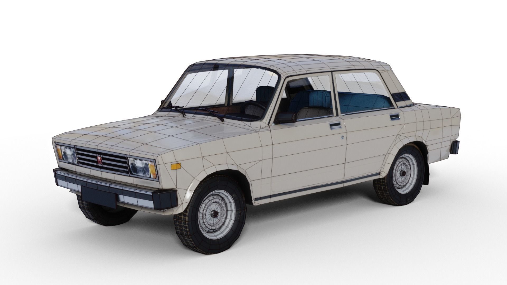 Lada Riva Low Poly Low-poly 3D model_7