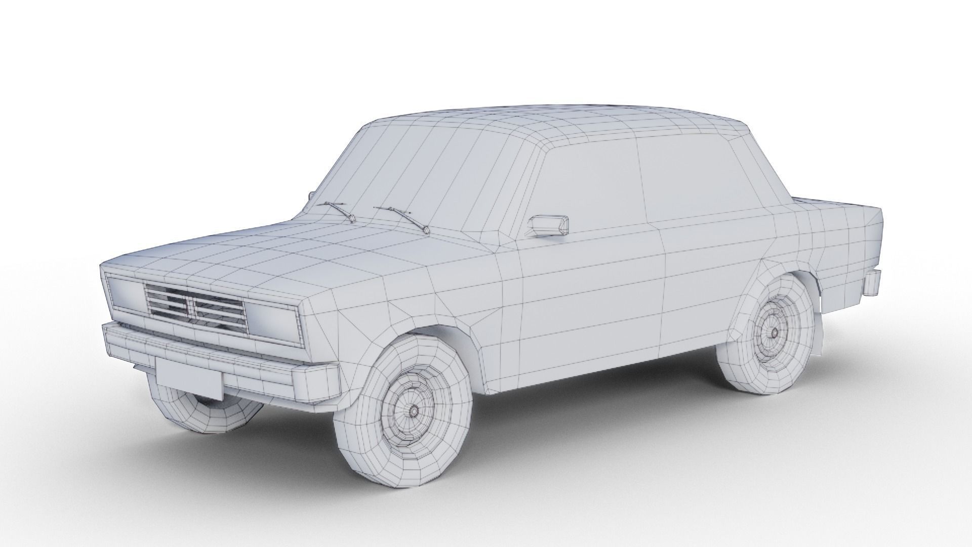 Lada Riva Low Poly Low-poly 3D model_2