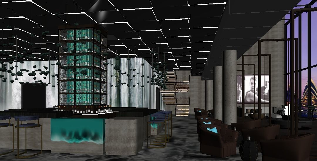 Hotel Bar 3D model_3
