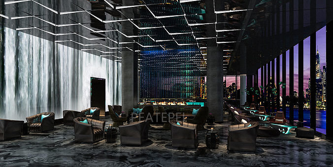 Hotel Bar 3D model