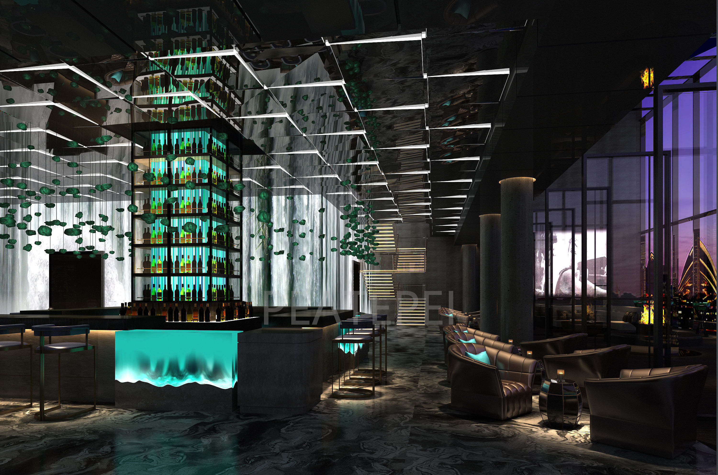 Hotel Bar 3D model_1