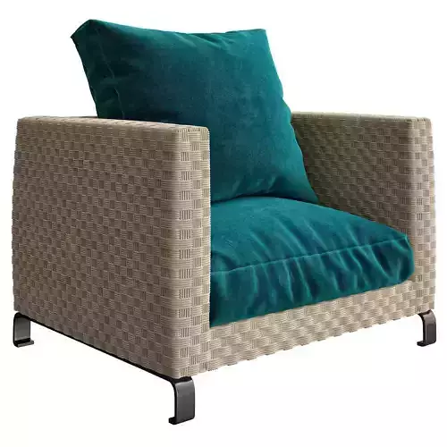 Armchair Ray Outdoor Natural CITTERIO Fabric 3d model