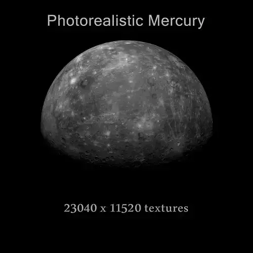 Photorealistic Mercury 23k Free low-poly 3D model