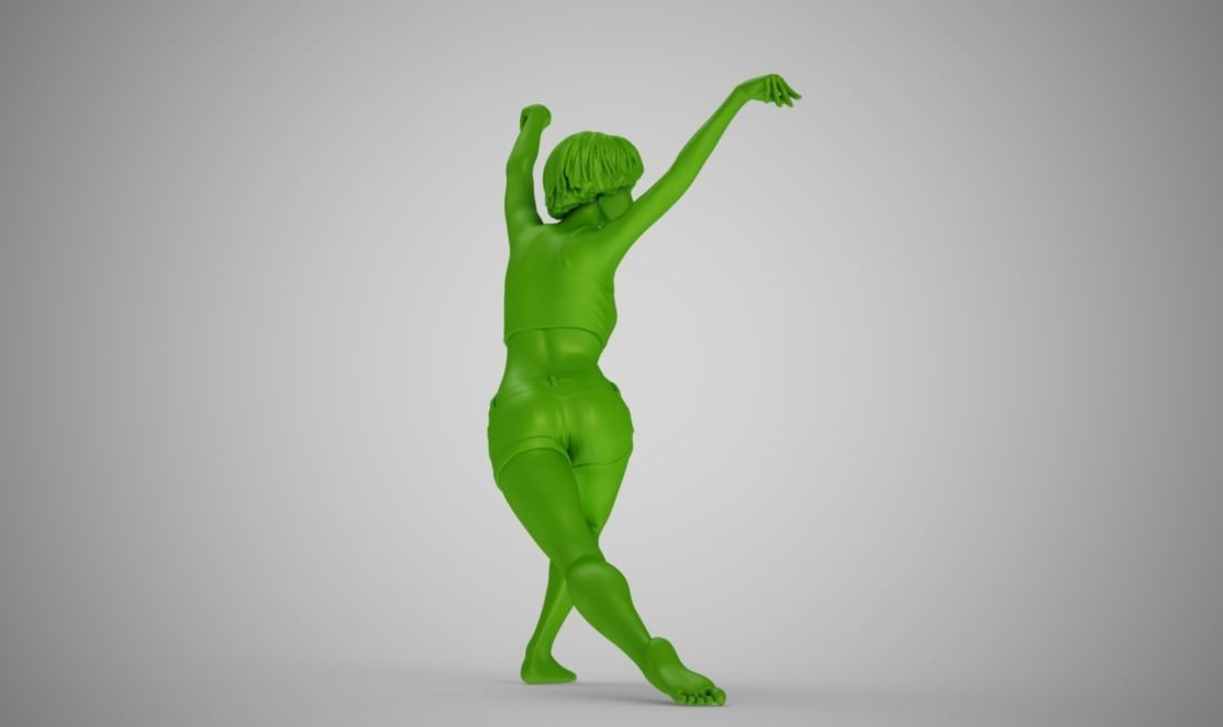 Swanlike woman 3D print model_3