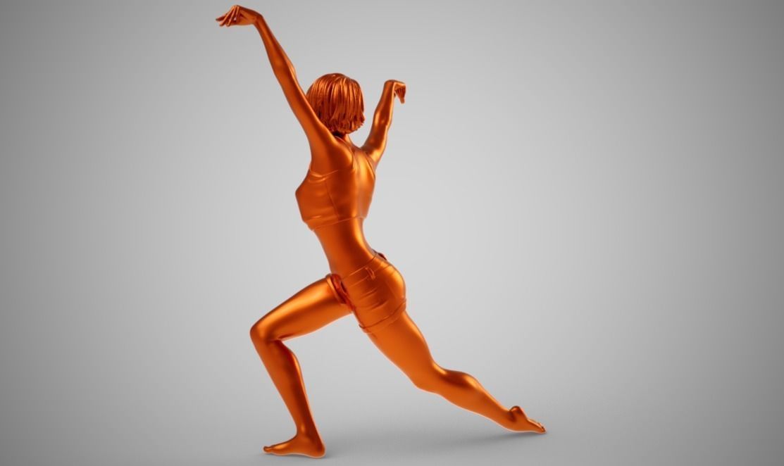 Swanlike woman 3D print model_6