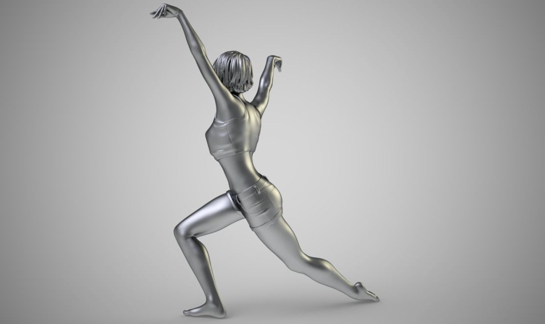Swanlike woman 3D print model_4