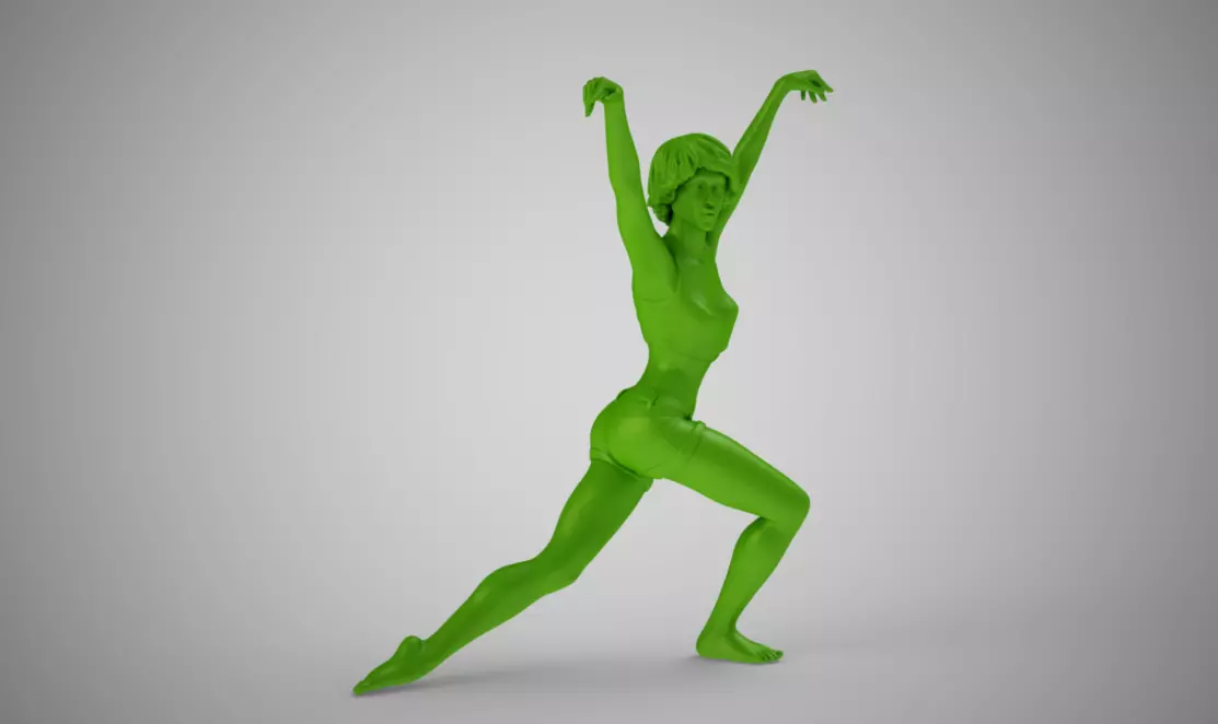 Swanlike woman 3D print model_0