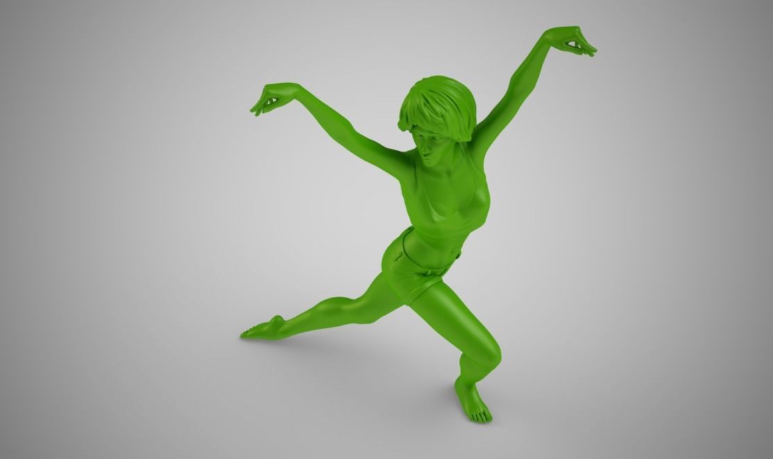 Swanlike woman 3D print model_2