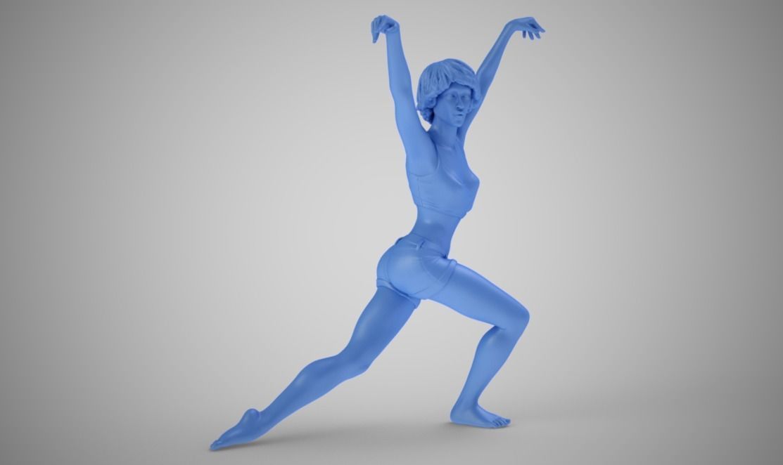 Swanlike woman 3D print model_11