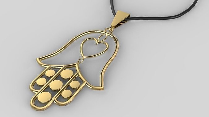 Traditional Moroccan Necklace Khmisa 3D print model