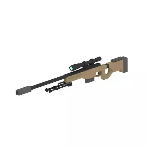 AWM Sniper Rifle Minecraft JSON Model
