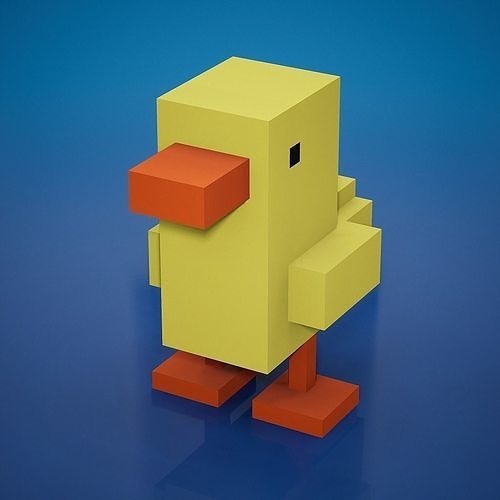 Voxel - Duckling Low-poly 3D model
