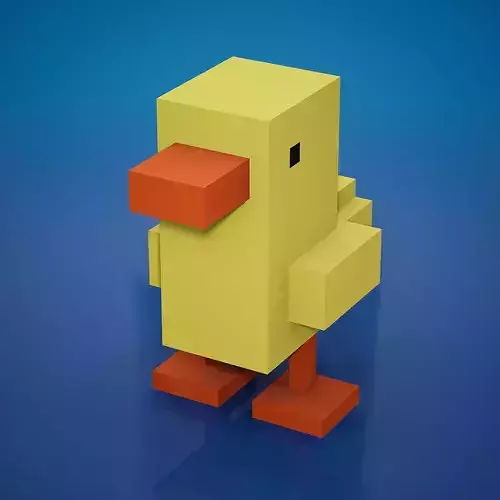 Voxel - Duckling Low-poly 3D model