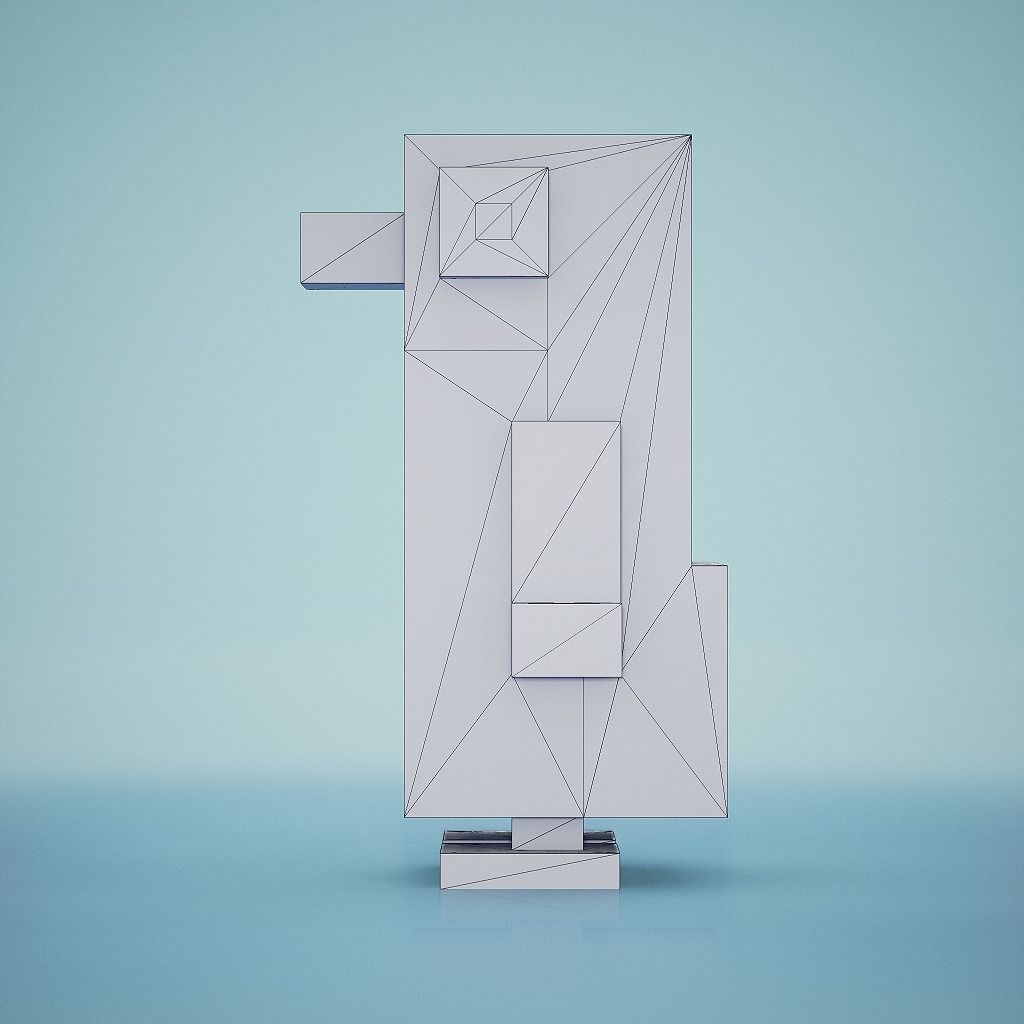 Voxel - Penguin Low-poly 3D model_11
