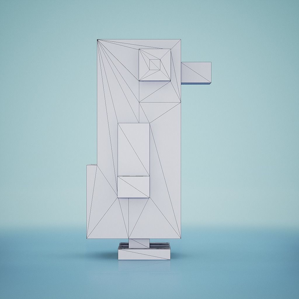 Voxel - Penguin Low-poly 3D model_10