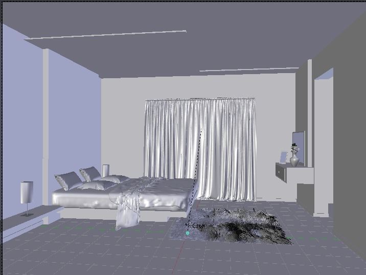 Modern Bedroom 3D model_1