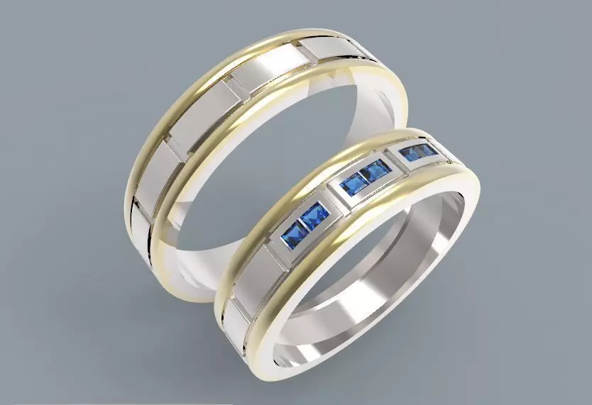 Wedding Bands 89 3D print model