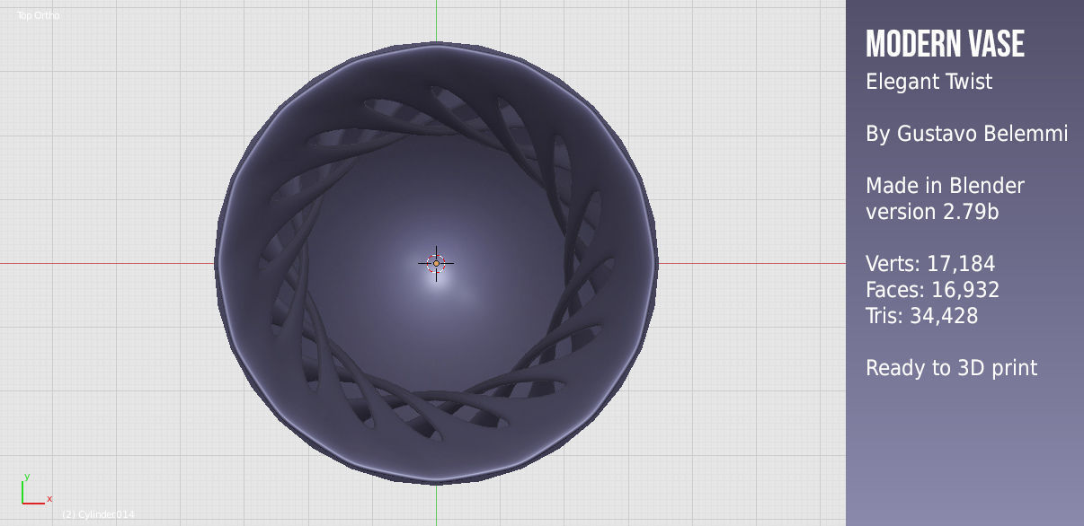 Modern Vase Elegant Twist 3D print model_6