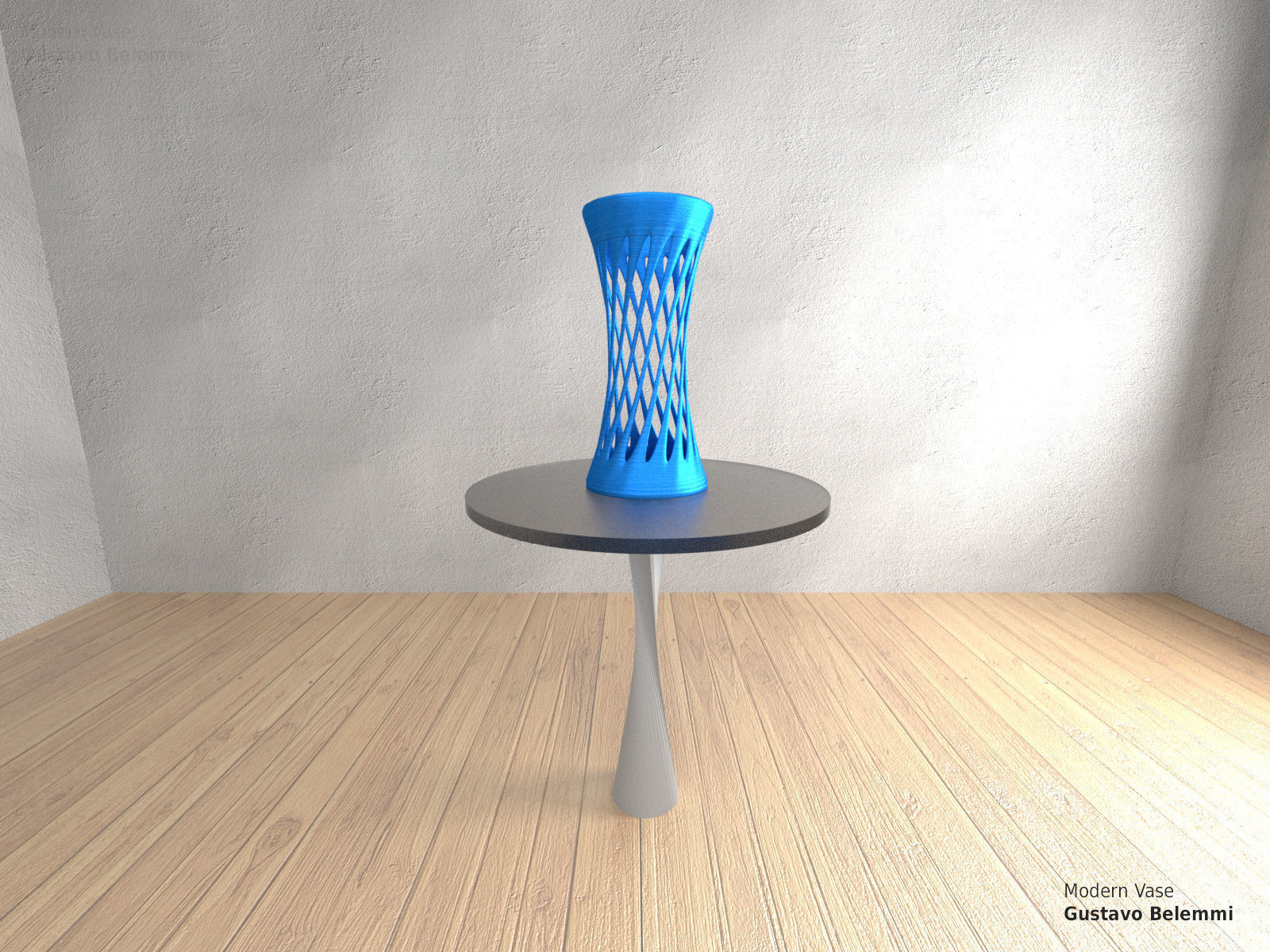 Modern Vase Elegant Twist 3D print model_1