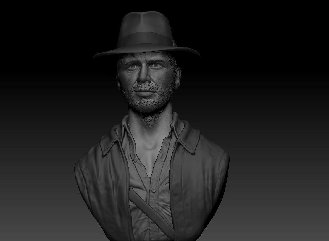 Harrison Ford Indiana Jones 3D print model_7