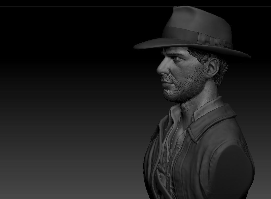 Harrison Ford Indiana Jones 3D print model_3