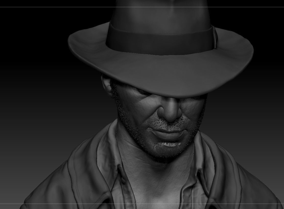 Harrison Ford Indiana Jones 3D print model_5