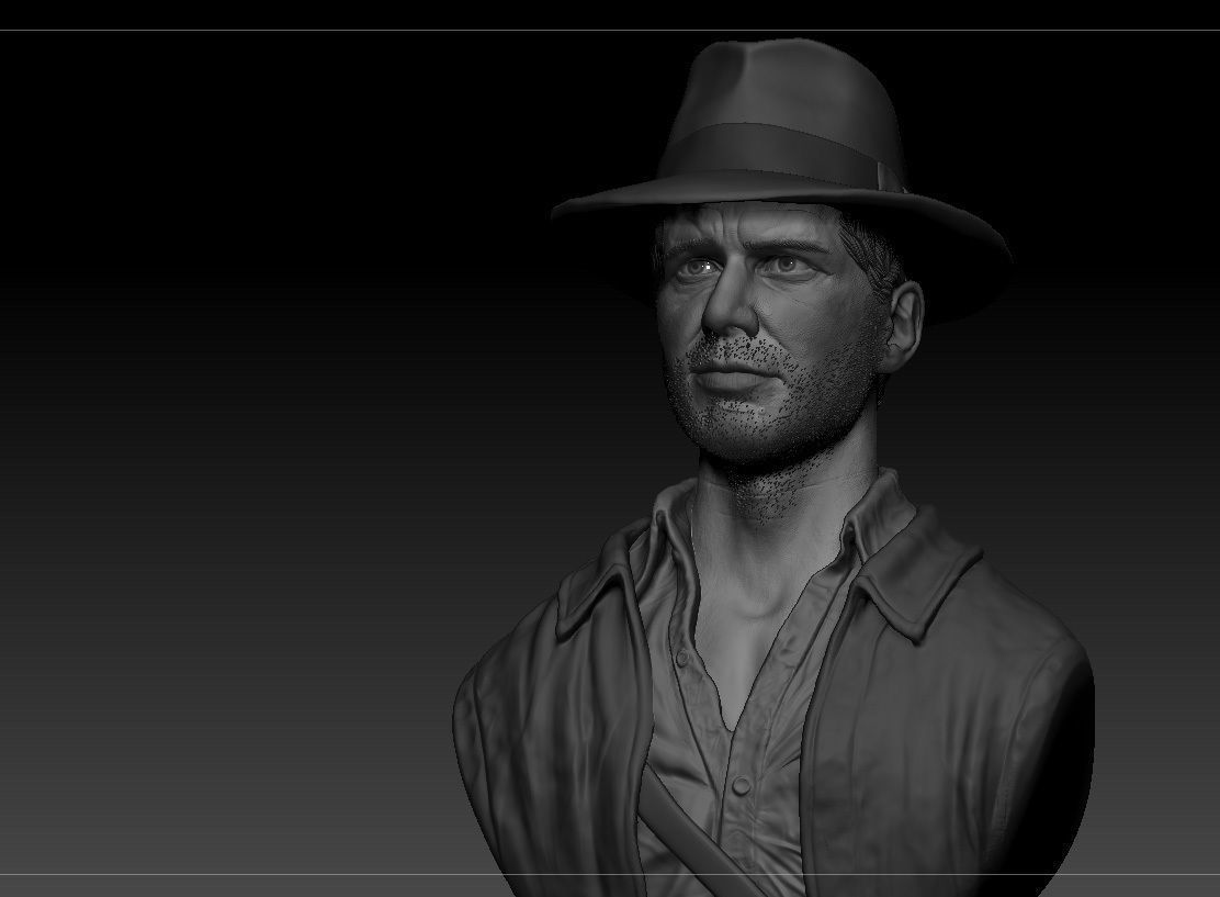 Harrison Ford Indiana Jones 3D print model_1