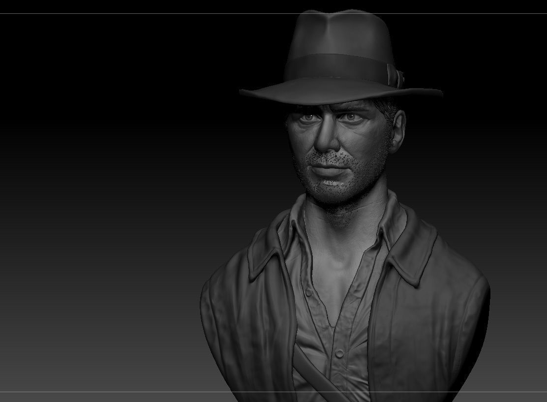 Harrison Ford Indiana Jones 3D print model_2