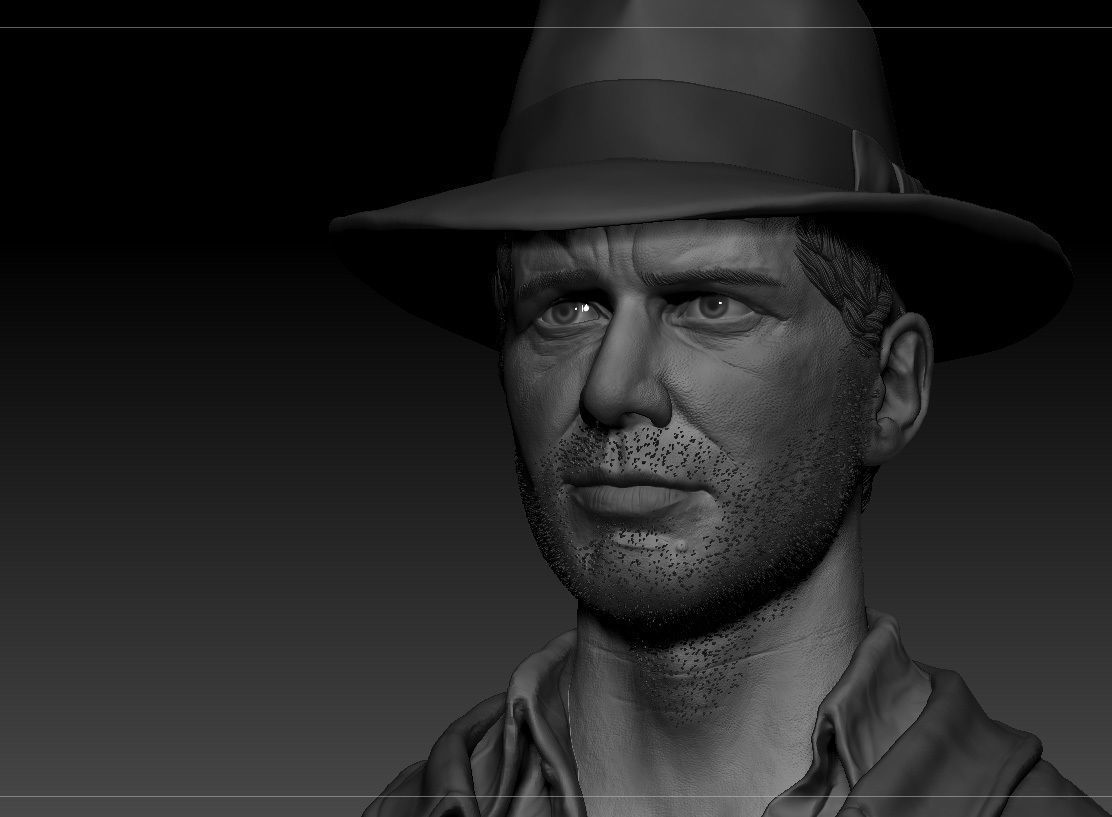 Harrison Ford Indiana Jones 3D print model_4