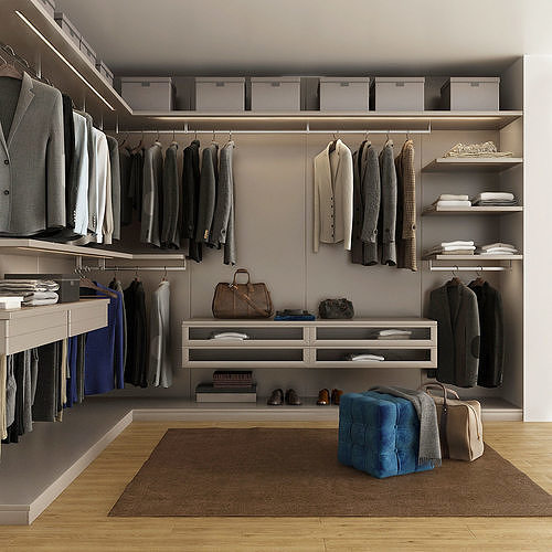 Wardrobe With Things C 9 3D model