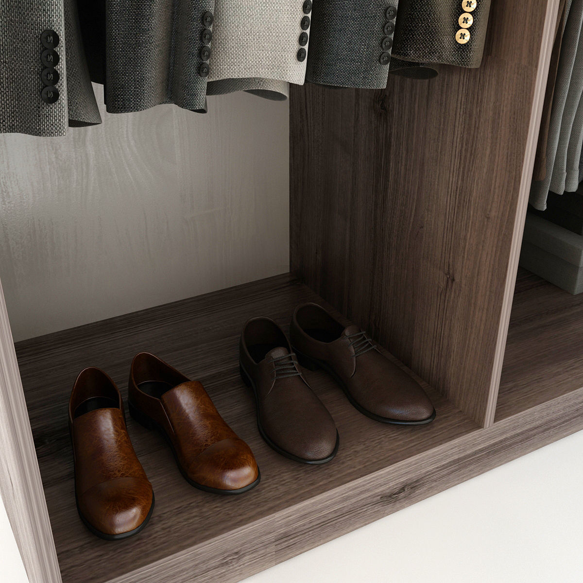 Wardrobe With Clothes 3D model_16
