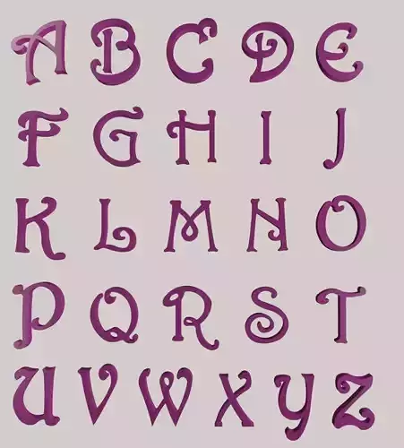 Victorian Font Alphabet Marker
