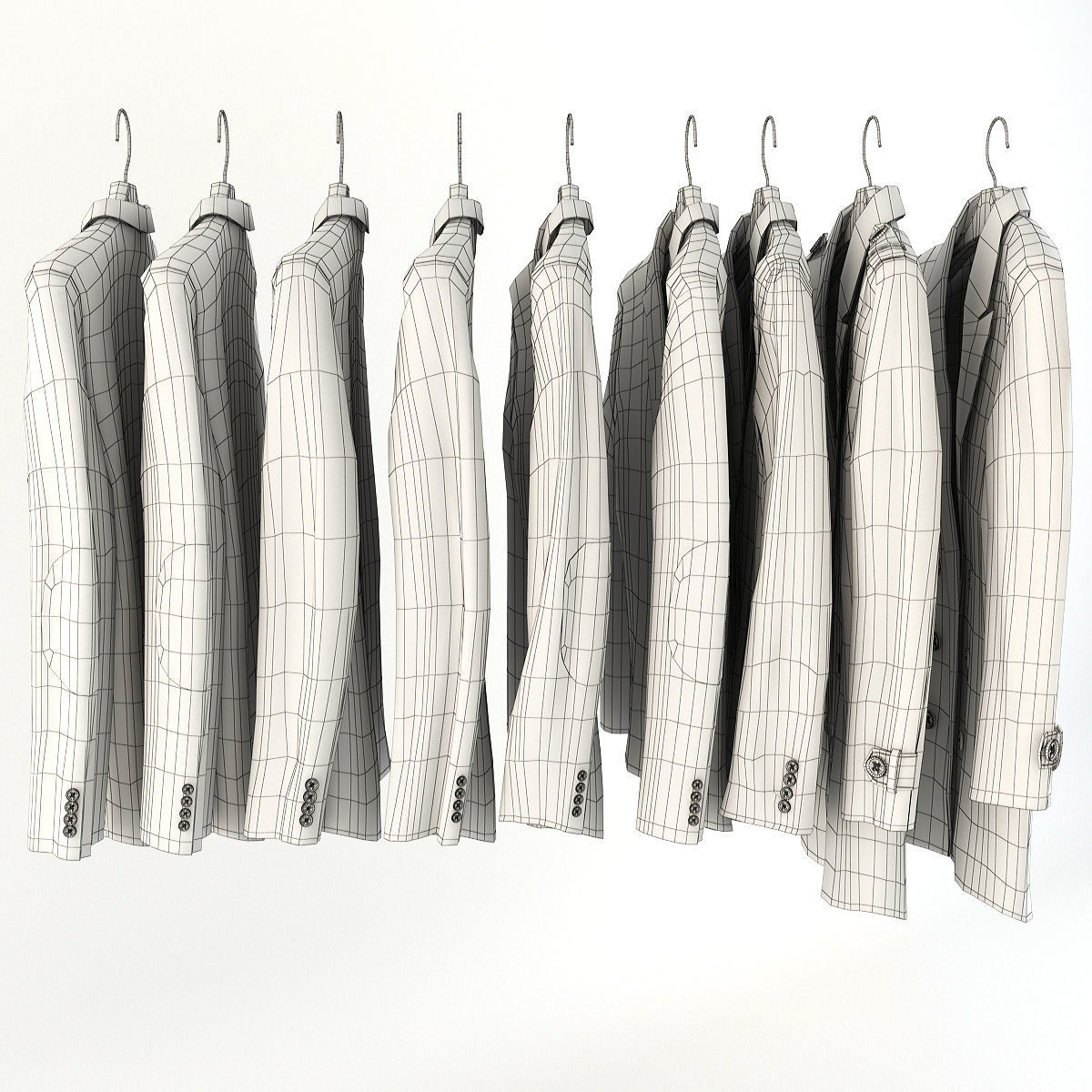 Jackets Set 3D model_4