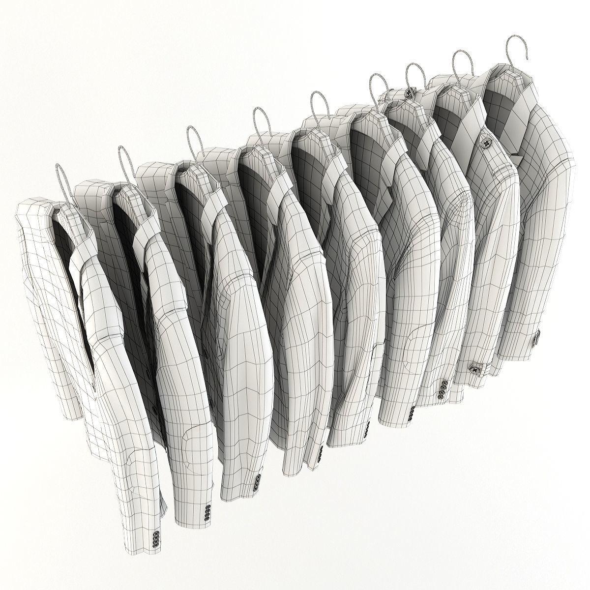 Jackets Set 3D model_8